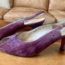 Salvatore Ferragamo Vintage  Purple Suede Sling Back Heels Photo 0