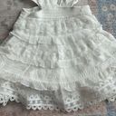 Rococo  Sand Tessa Lace Tiered Mini Dress in White NWT Size medium Retail $490 Photo 5
