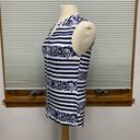 Max jeans  NWT blue & white striped sleeveless button down top Size XS Photo 5