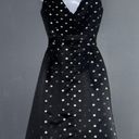 White House | Black Market  Black & Gold Polka Dot Belted A-Line Dress 0 XS - Small Photo 5