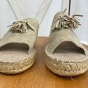 Seven Dials  Wendelle Faux Suede Tasseled Espadrille Slide Sandal Stone Beige 11 Photo 3