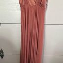 Lulus Lulu’s Dance The Night Away Dusty Rose V Cut Maxi Dress XL Photo 2