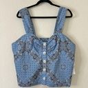 Modcloth  Blue Bandana Print Serene Serenade Tank Top NEW Size 18W Photo 2