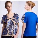 Tracy Reese  Neiman Marcus Blue Sequin Blouse Photo 1