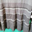 Studio Works Vintage  Green Striped Ribbed Turtleneck Women's Sweater Size XL Photo 2