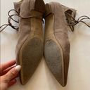 Unisa  beige suede pointed toe lace up flats size 7 Photo 3