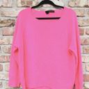 360 Cashmere  Jolene Neon Cashmere Pullover Sweater BARBIE PINK Large Photo 1