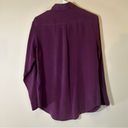 Equipment  Femme‎ XS womens purple button down 100% silk Photo 7