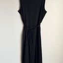 Vince  Sleeveless Pima Cotton Midi Tank Dress in Black Photo 1