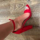 Shoe Land Red Platform Heels Photo 5