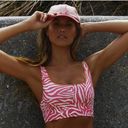 Free People NEW Its Now Cool The Contour Crop Top Twizzlers Pink White Animal Print Size XS Photo 1