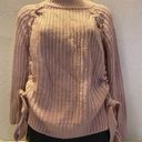 Sweet Rain  Pink Long Sleeve Sweater with Tie Accents Photo 3