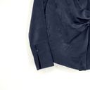 Something Navy  Long Sleeve Wrap Front V-Neck Blouse Night Navy XS NWT Photo 5