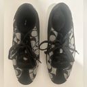 Coach  Signature Hilary Monogram Logo Canvas Black Suede Sneakers 6.5 RARE Photo 4