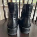 L.L.Bean  Women’s Black Leather Chelsea Boots Lug Sole 8 Photo 3