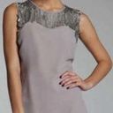 Ted Baker  Metal Embellished Dress Light Grey Photo 1