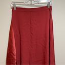 Hugo Boss  Veilla Red Mixed Media Asymmetric Hem Midi Skirt Satin Size 4 Photo 5