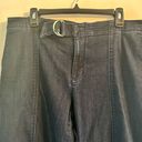 J.Jill  Metropolitan Full Wide Leg Jeans Size 14 Dark Blue Wash Attached Belt Photo 7