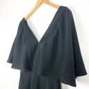 Dress the Population  Louisa Flutter-Sleeve Dress Medium Black Cocktail Modest Photo 5