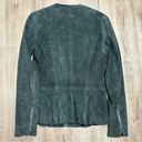 The Row  Anasta Lambskin Leather Zip-Front Peplum Jacket Sz 10 Olive Green EUC Photo 6