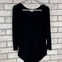 AG Adriano Goldschmied Ag Adriano Goldschmield Black Jaxon 3/4 sleeve Scoopneck Tee Size S Photo 4