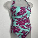 Tommy Bahama  Halter Neck One Piece Swimsuit Size 14 Tropical Floral Photo 1