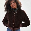 Clare V Le Bomb Velvet Quilted Bomber Jacket Brown Size Medium Photo 0