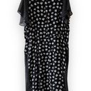 Lane Bryant  Black Floral Dress Size 24 Asymmetrical Hem Flutter Sleeve Curvy New Photo 2