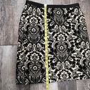 Karen Kane Vintage  1990s Black and Ivory Damask Mini Skirt Size 4 Photo 6