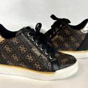 Guess  GW Flowurs Wedge Sneakers in Brown and Metallic Gold Multi 8.5M Photo 1