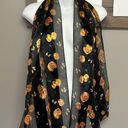 JACK Halloween Black and Orange Pumpkins  O’ Lanterns, Candy Corn Polyester Scarf Photo 0