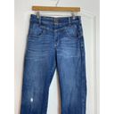 Pilcro  High Rise Medium Wash Tapered Waist Distressed Cropped Jeans Size 29 Photo 1