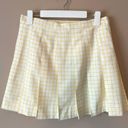 CYCLE | Vintage Yellow Plaid Pleated Mini Skirt Sz L Size L Photo 6