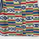 Susan Bristol VINTAGE  Casuals Multicolor Aztec Western Cropped Denim Vest Medium Photo 2