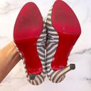 Christian Louboutin silk satin Greissimo striped pumps size IT 35 US 5 Photo 10