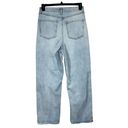 Wild Fable  SZ 10/30R Baggy Jeans Highest Rise Distressed Rips Light Wash Blue Photo 4