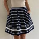 Max Studio Dark Navy Mini Skirt Stripes Size Small Photo 1