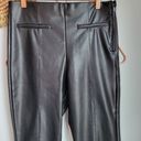 ZARA , New, Black High Rise Vegan Leather Ankle Zip Legging Pants, Size Large Photo 3