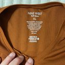 Nine West  Pumpkin Colored Short Sleeve Ribbed Tee Size XL Photo 2