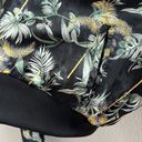 Victoria's Secret  Silky Polyester Bomber Jacket Dark Tropical Print Front Zip L Photo 4