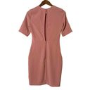 H&M  Crew Neck Open Back Crepe Sheath Dress Pink 6 Photo 2