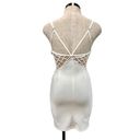 Angel Biba  Sleeveless Crochet Lace Bodycon Mini Dress White Size 12 NWT Photo 1