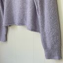 Hippie Rose  Lavender Purple Round Neck SOFT Cozy Sweater ~ Shorter Crop ~ Size L Photo 3