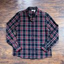 L.L.Bean  • Scotch Plaid Flannel Shirt Relaxed fit 273137 black tartan button down Photo 1