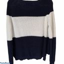 PaperMoon  Navy & White Chunky Oversized Sweater Photo 2