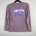 Ivory Ella Save the Elephants Purple Graphic Long Sleeve T-Shirt Oversized Small Photo 1