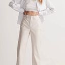 Madewell NWT  The Perfect Vintage Straight Pant Faux Leather Linen Photo 0