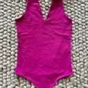 Abercrombie & Fitch  v neck hot pink bodysuit xs Photo 0