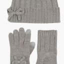 Kate Spade New!  Bow Beanie and Gloves Gift Set GREY Photo 2