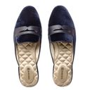 Birdies  The Phoebe Velvet Loafer Mules in Navy Photo 1